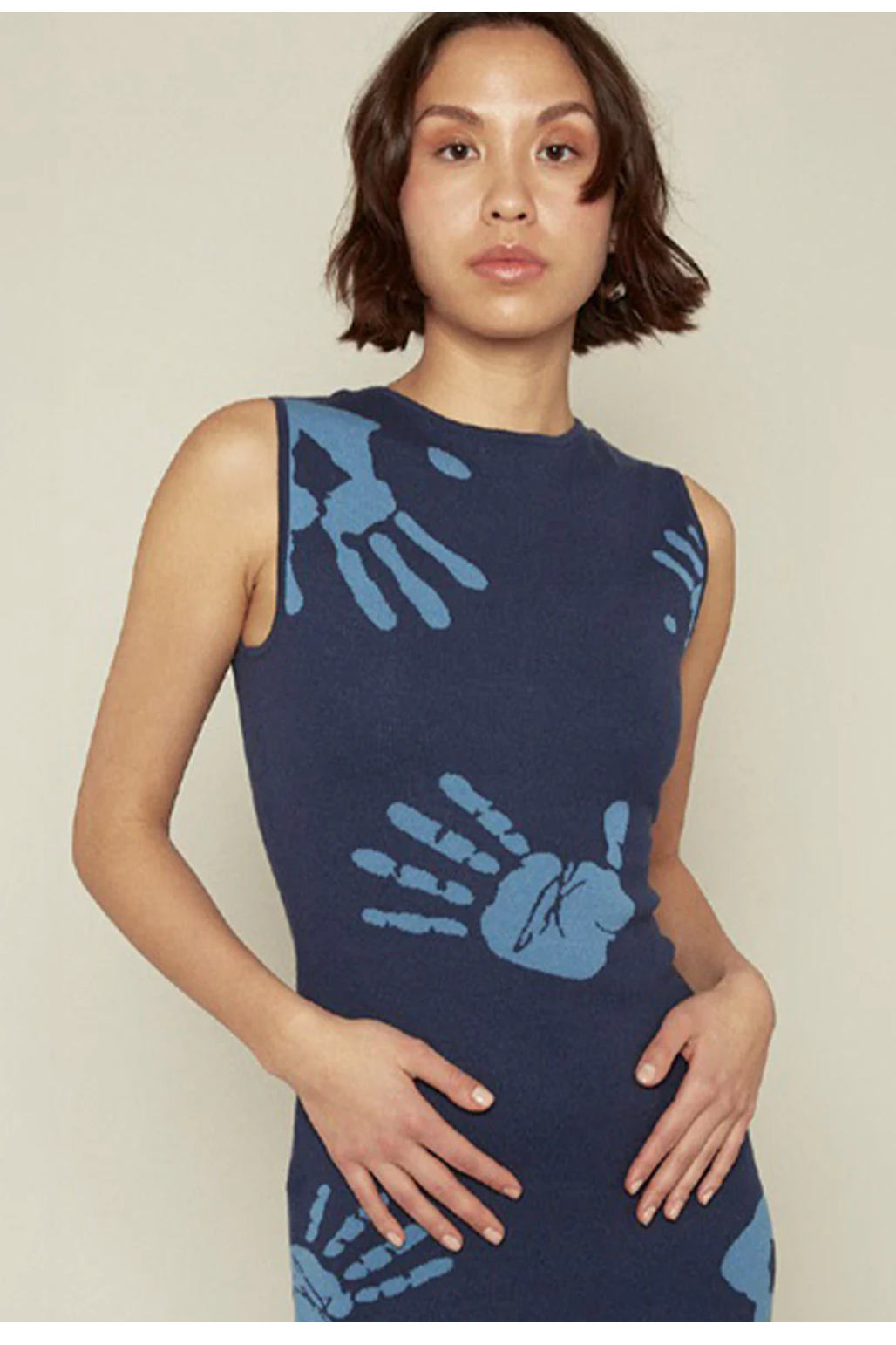 Handprint Midi Dress