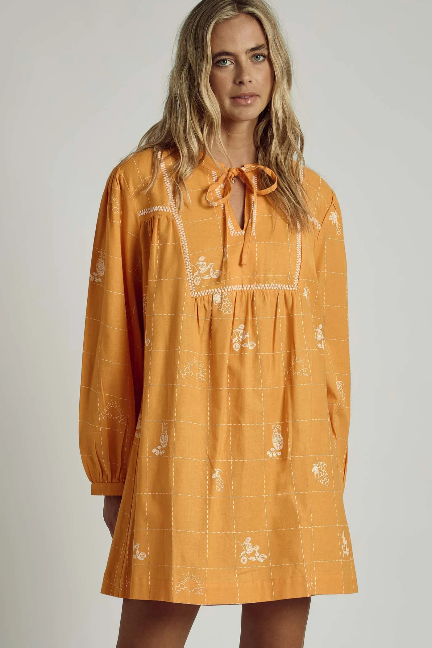 Patchwork Embroidered Minidress