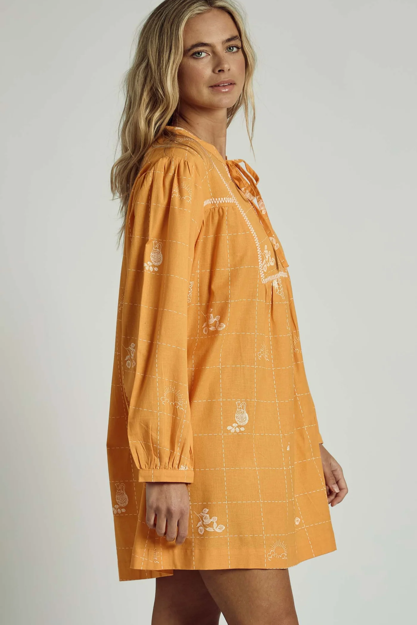 Patchwork Embroidered Minidress