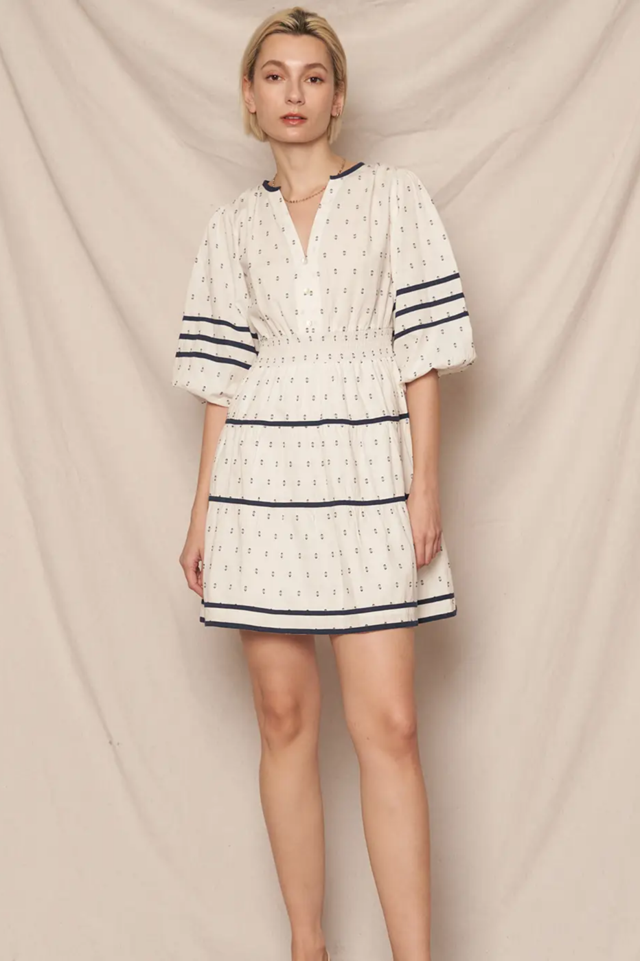 V-Neck Tiered MiniDress
