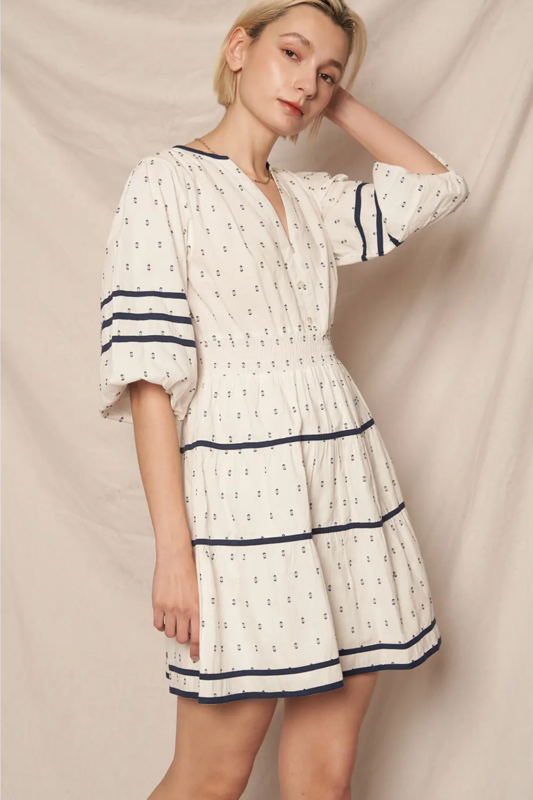 V-Neck Tiered MiniDress