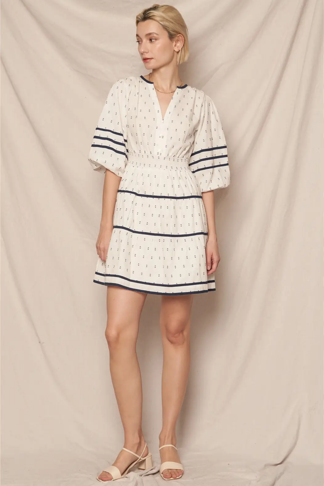 V-Neck Tiered MiniDress