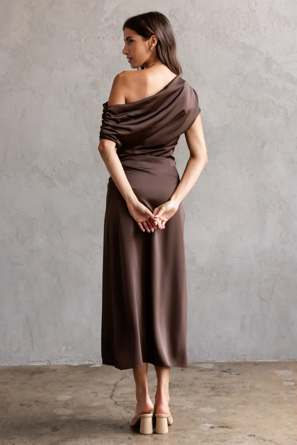 Chocolate Satin Dress