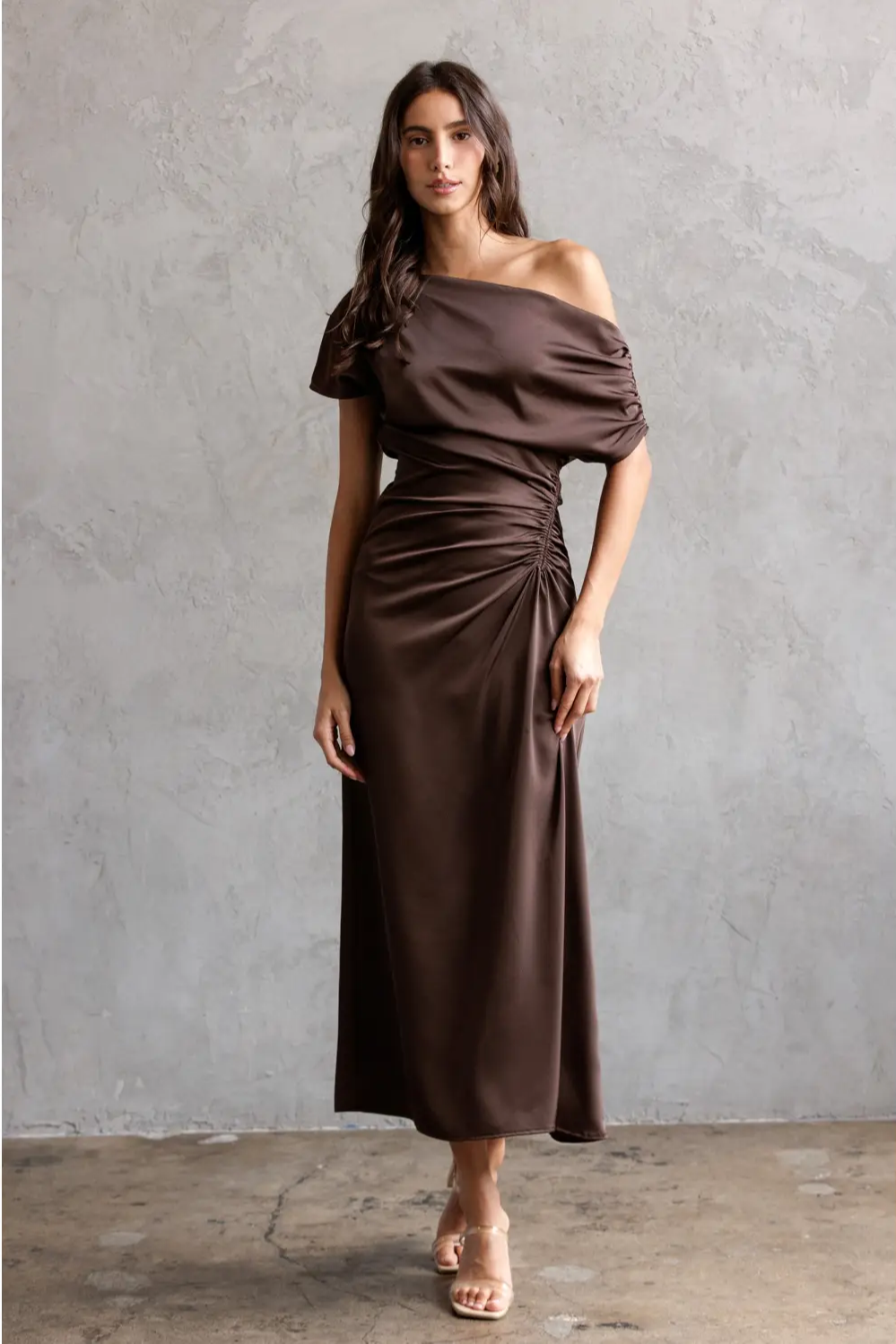 Chocolate Satin Dress