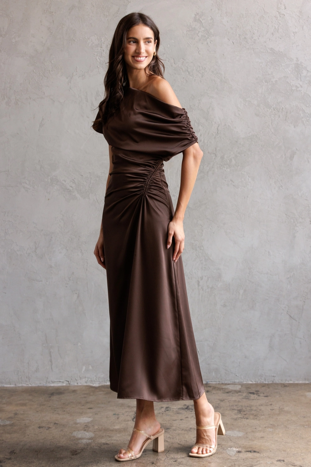Chocolate Satin Dress
