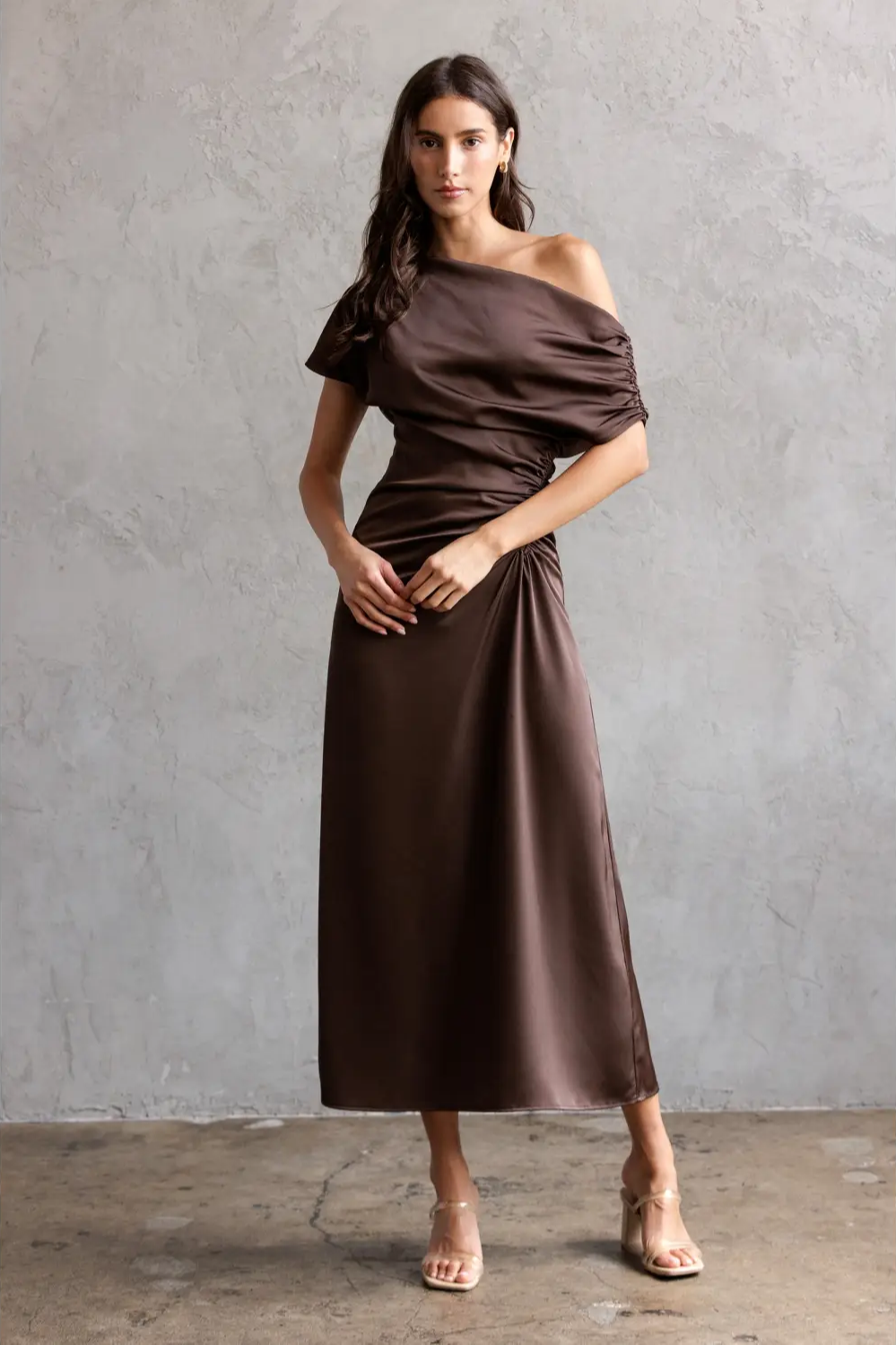 Chocolate Satin Dress