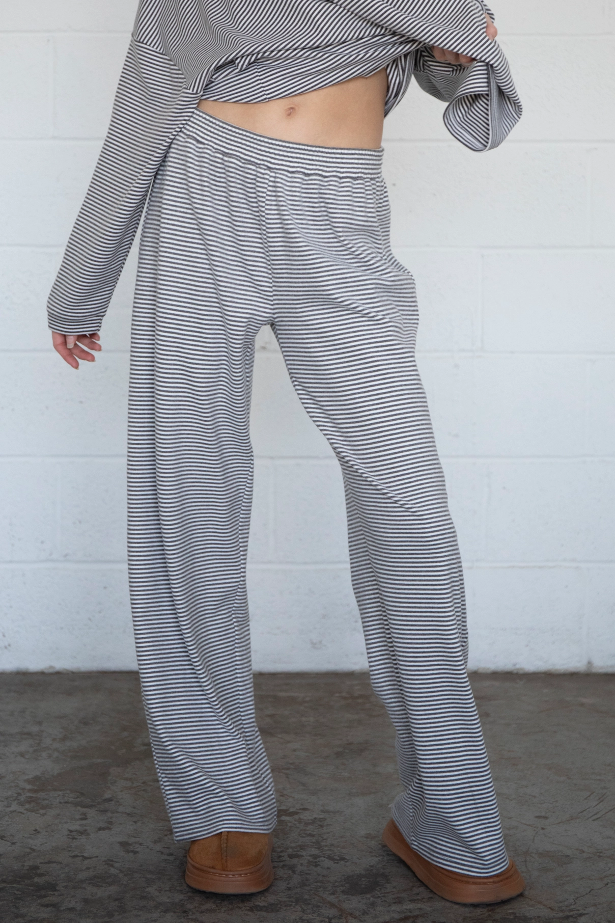 Stripe Fleece Lounge Pants