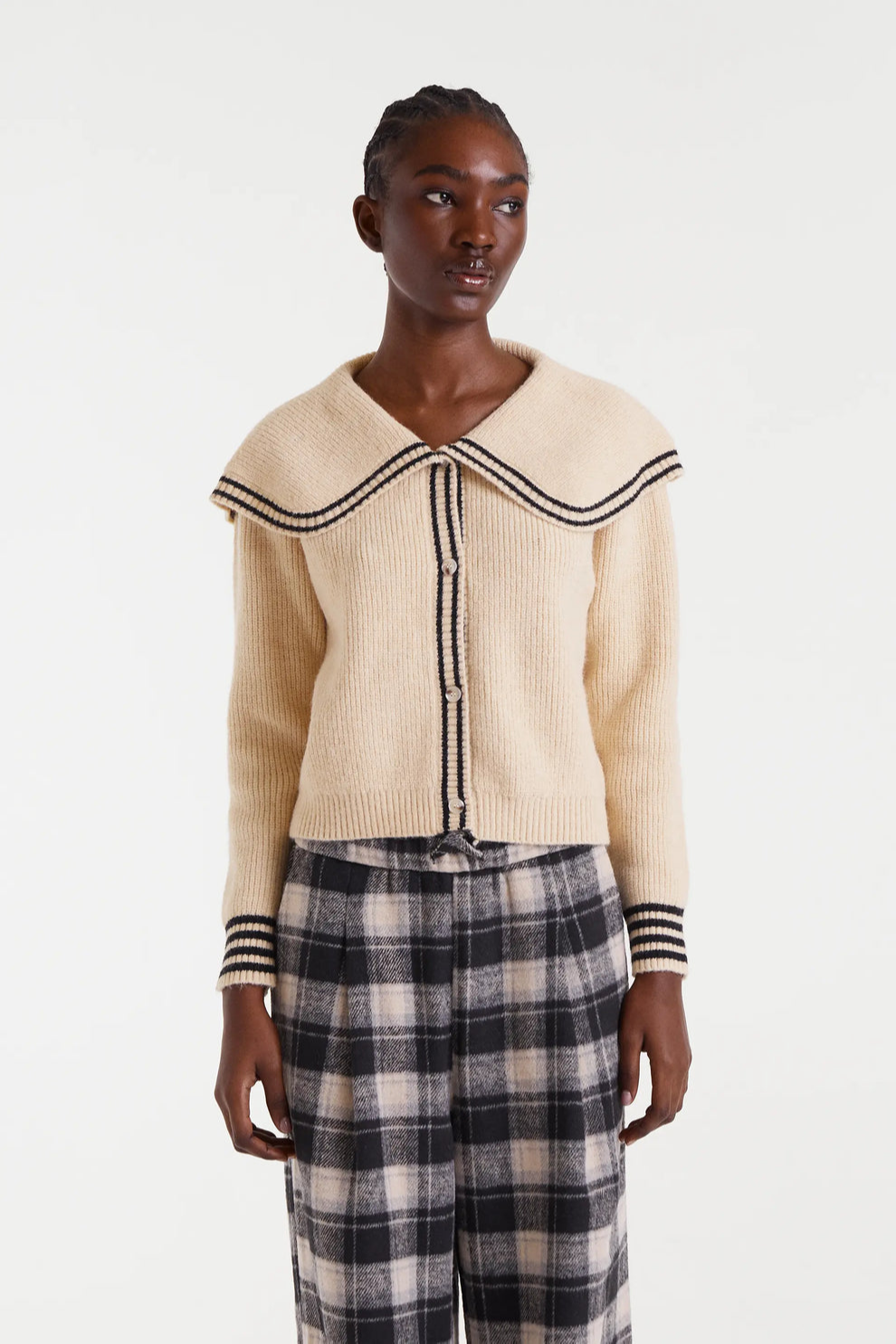 Sailor Collar Cardigan – doubledutchboutique