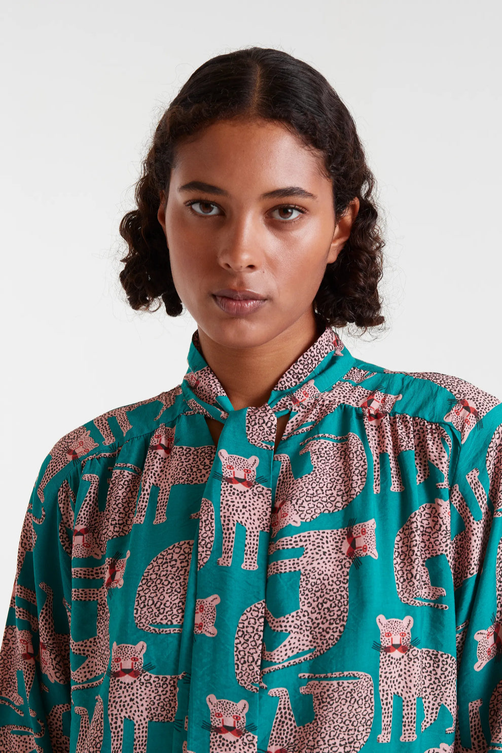 Onca Print Tie Dress