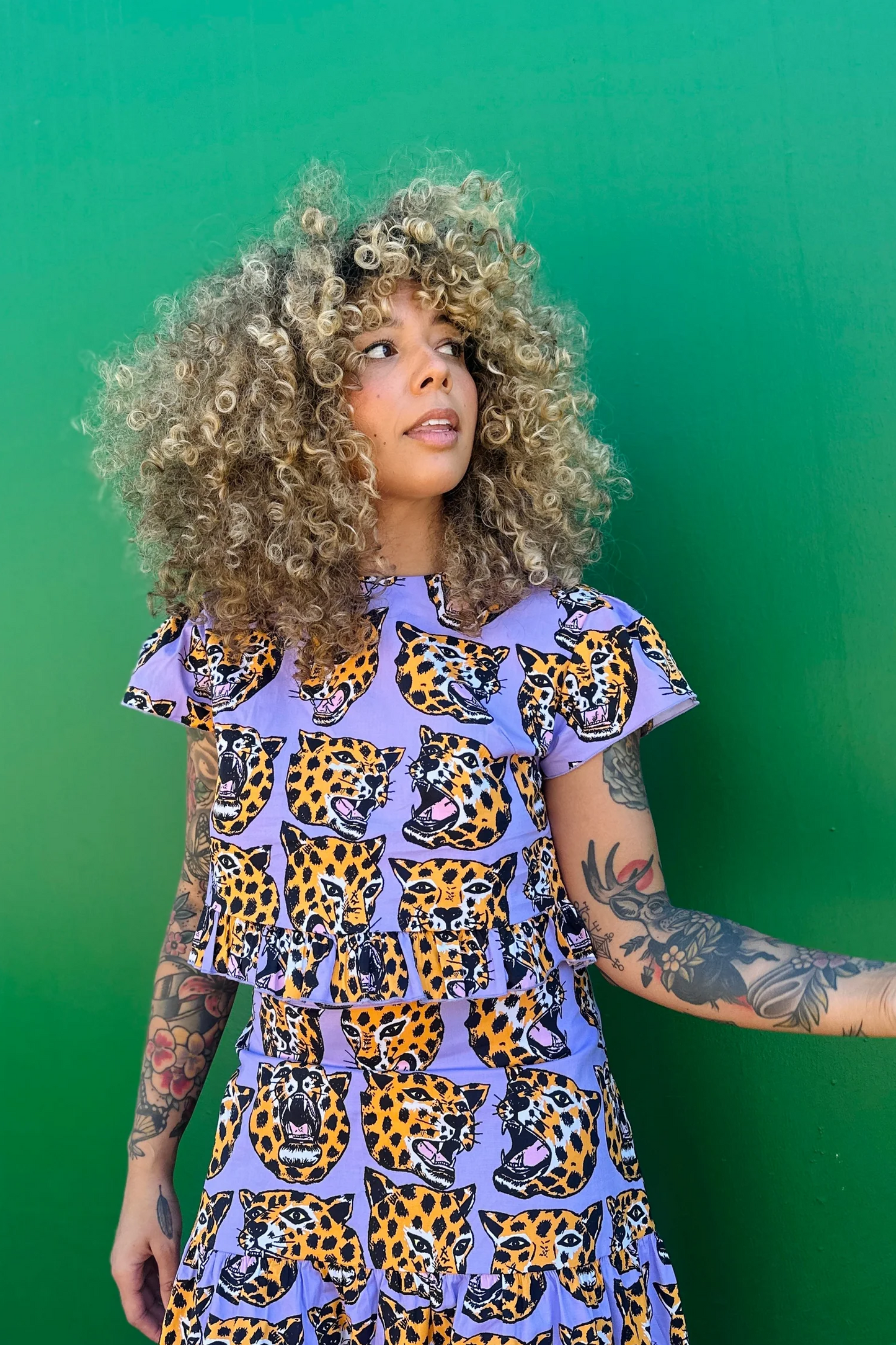 Gail Top Cheetah Head