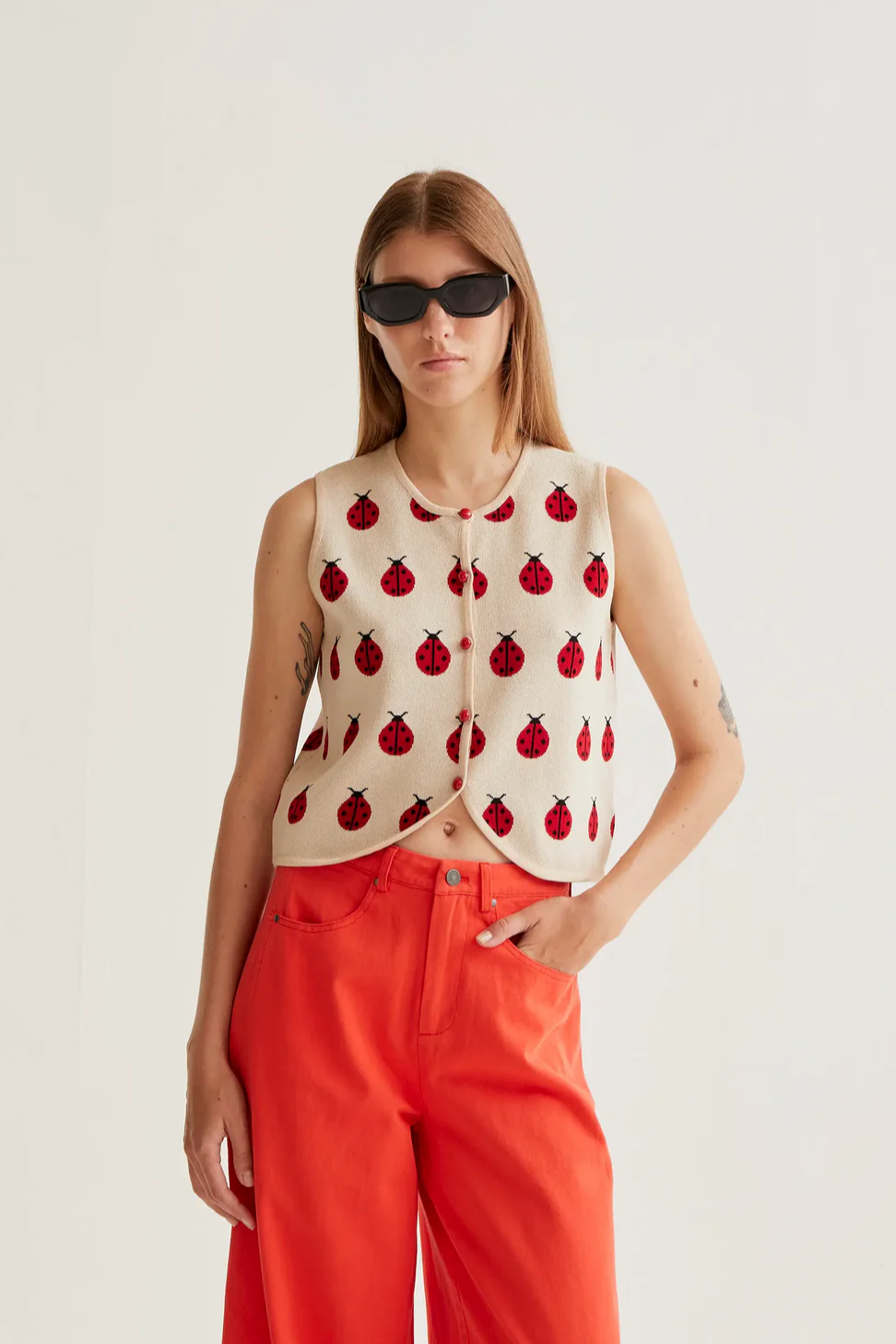 Knit Ladybug Vest