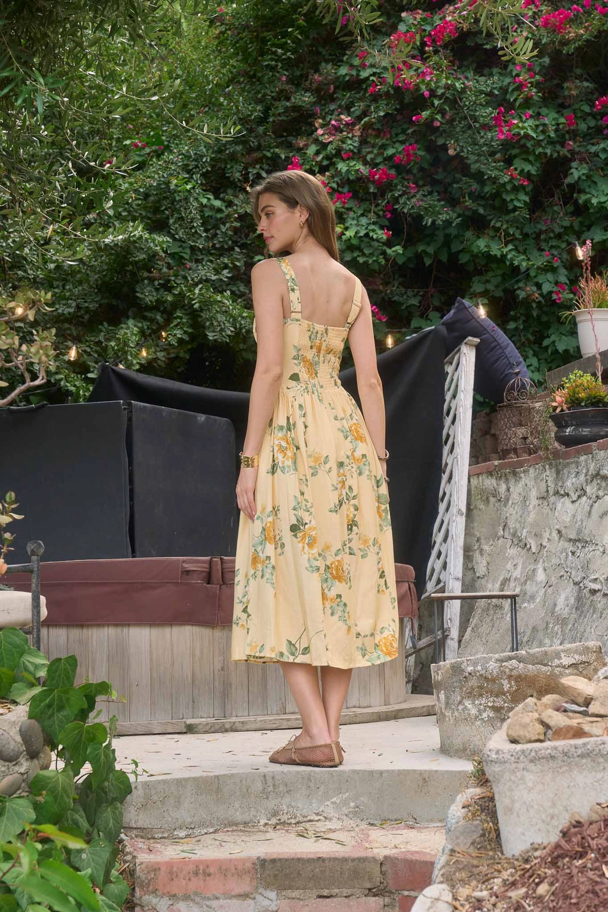 Corseted Spring Midi Dress