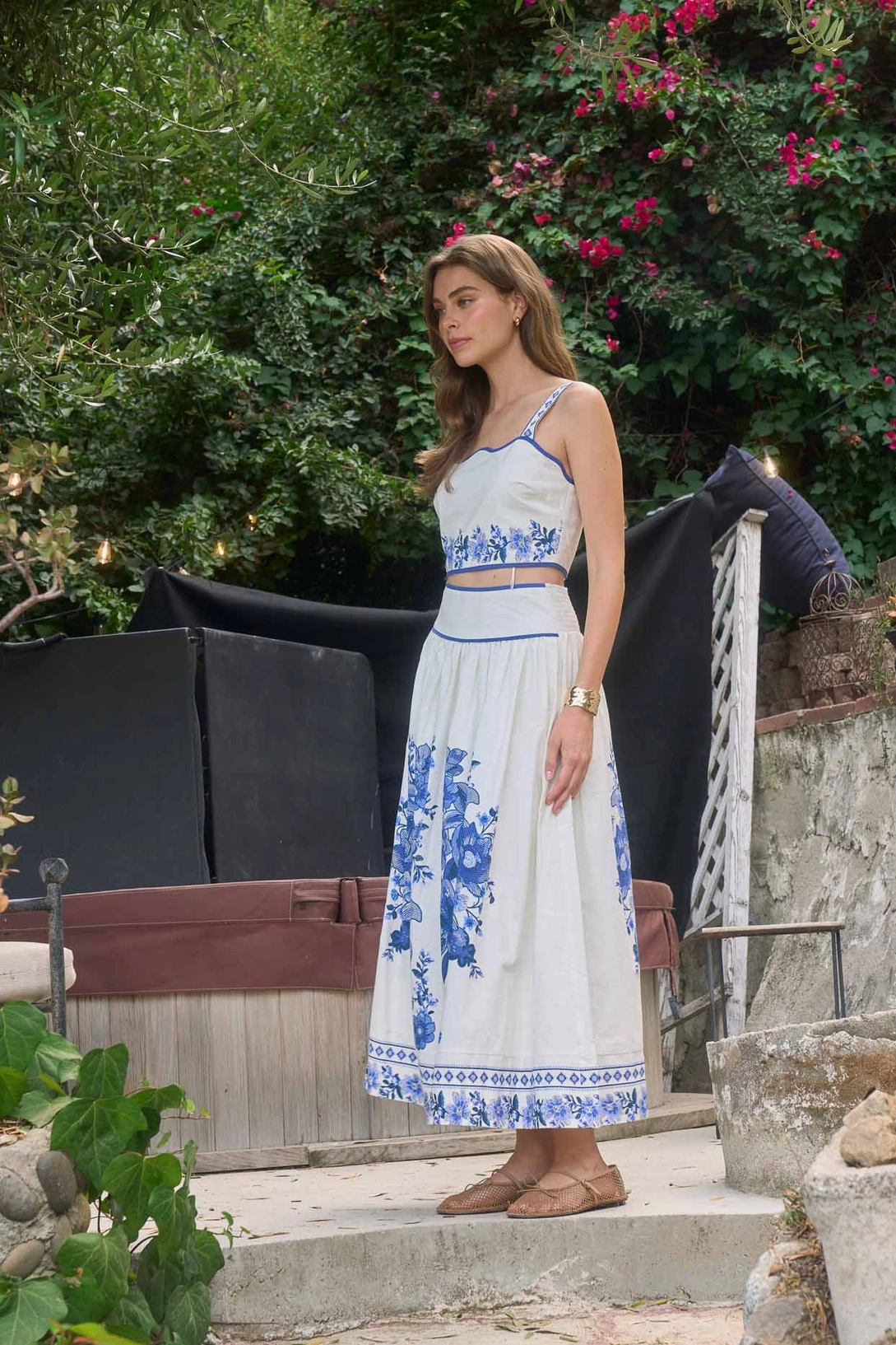 Floral Border Skirt