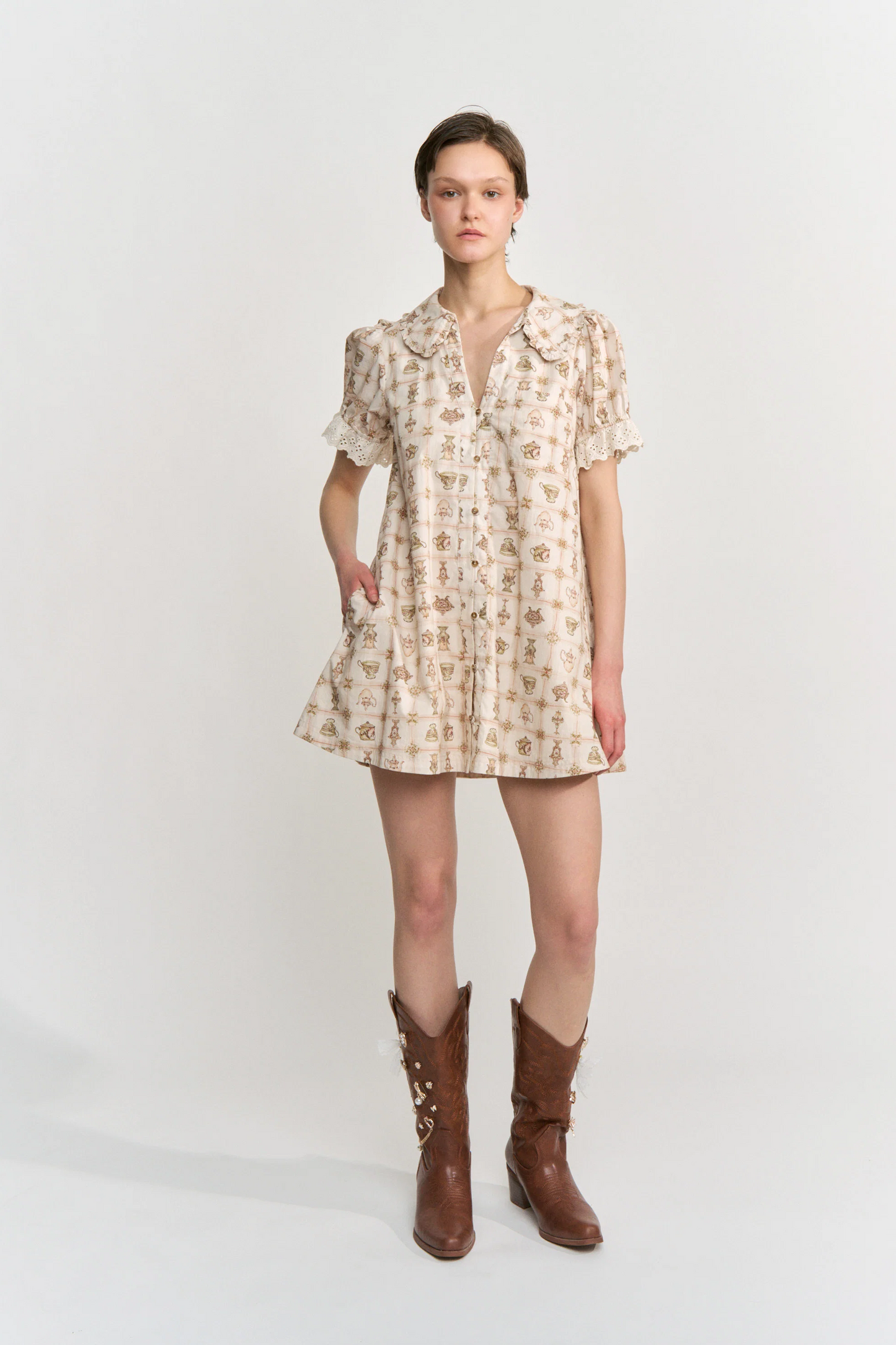 Teapot Lace Minidress