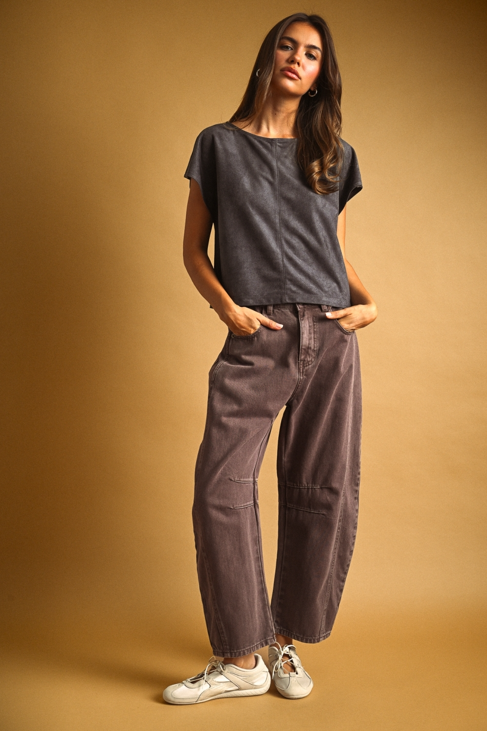 Suede Crop Top