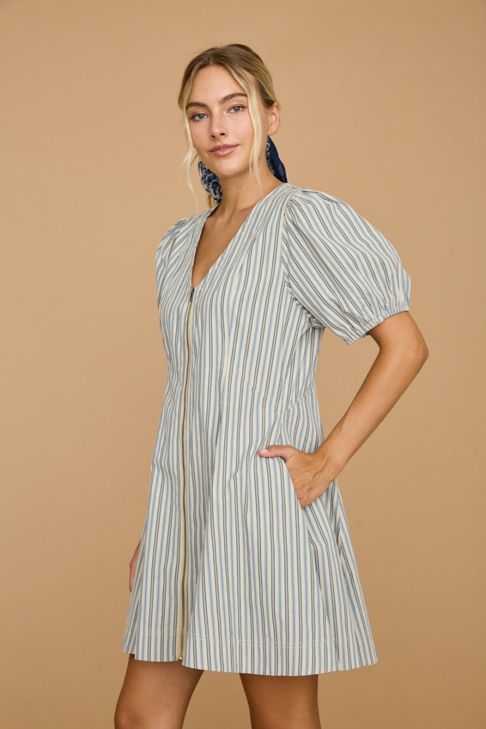 Zip Front Minidress