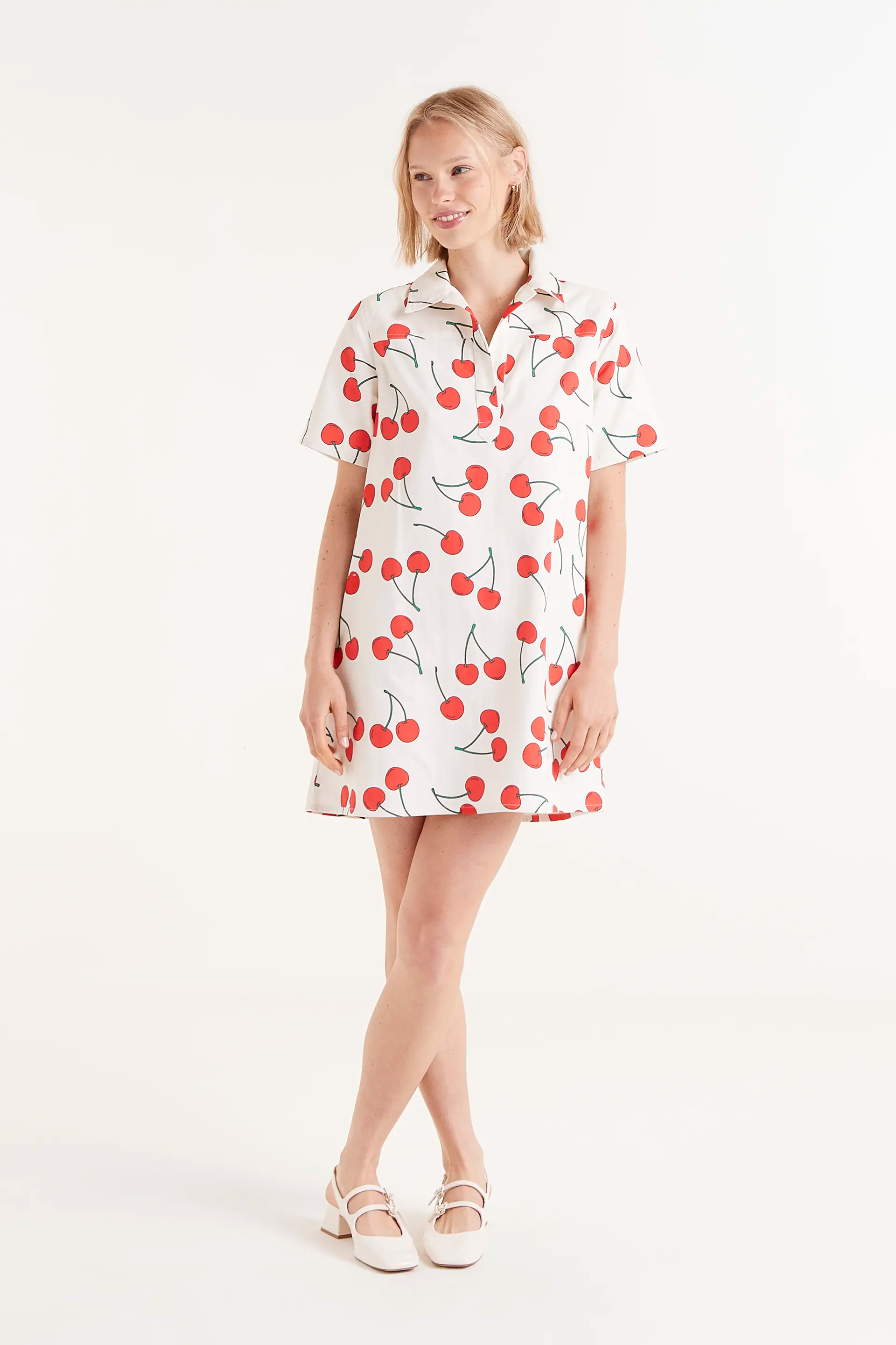 Short Cherry Dress – doubledutchboutique