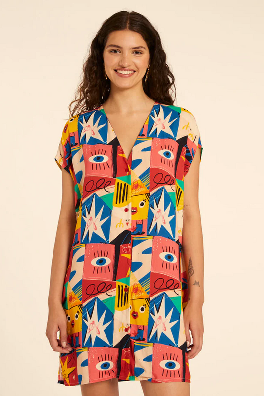 Comic Print Tunic Dress