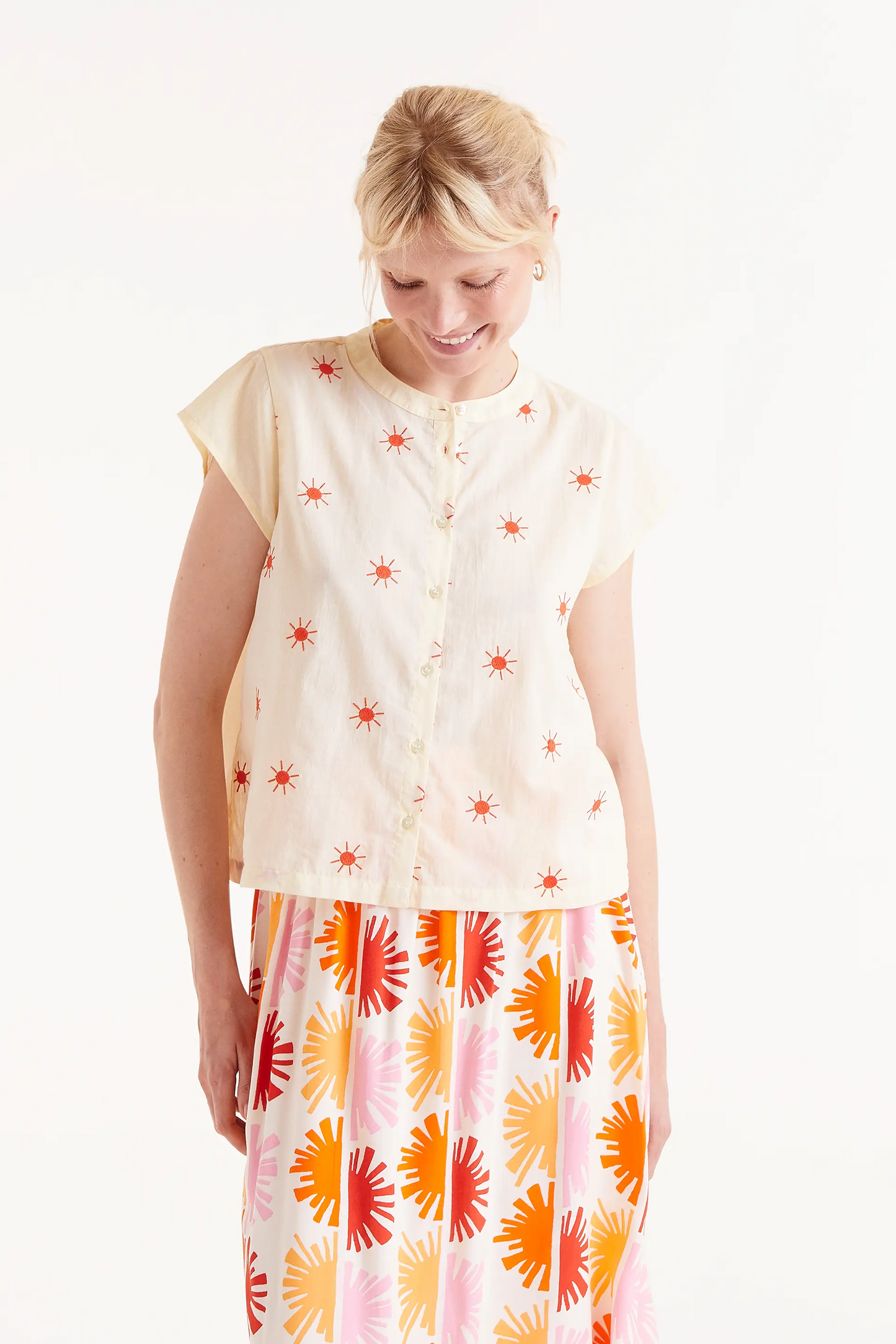 Sun Embroidered Blouse