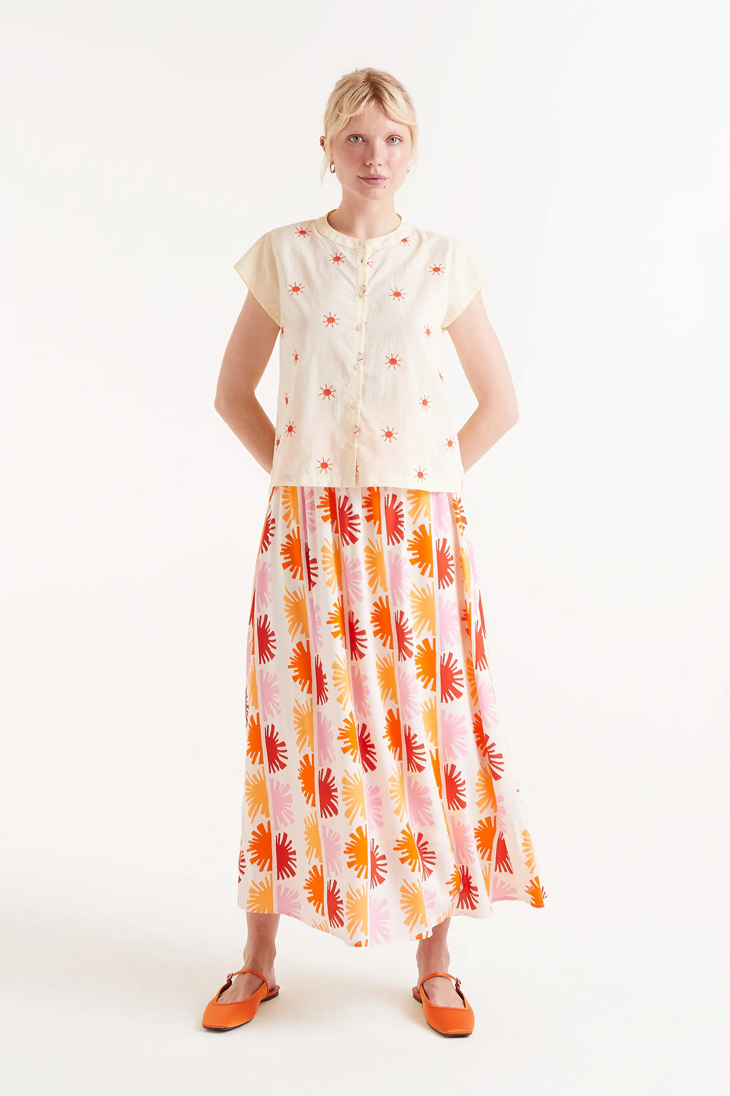 Sun Embroidered Blouse