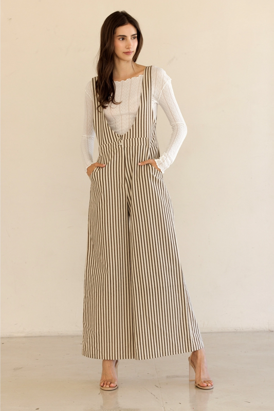 Striped WideLeg Jumpsuit