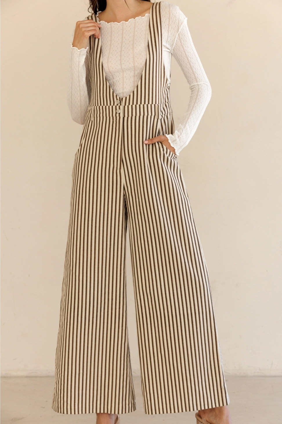Striped WideLeg Jumpsuit