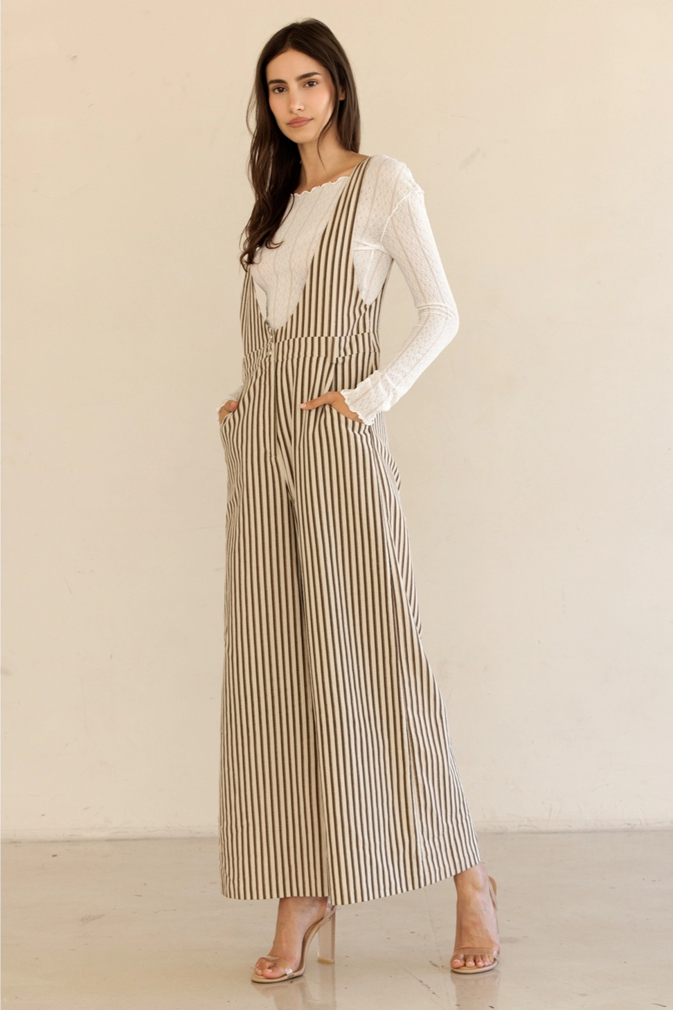 Striped WideLeg Jumpsuit
