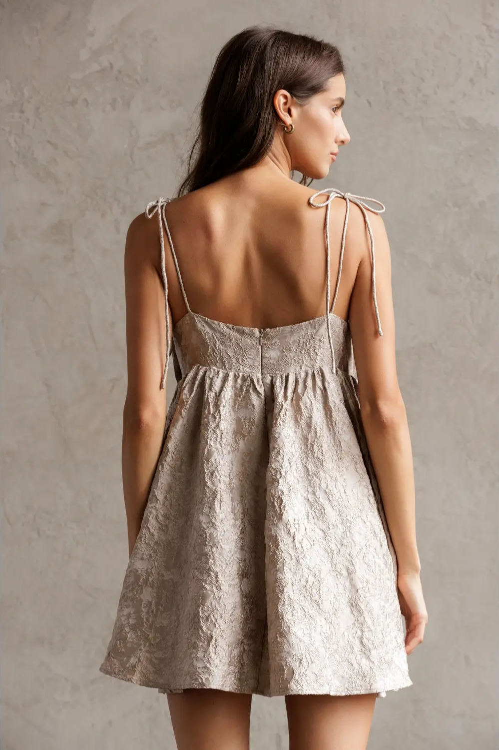 Babydoll Jacquard Dress