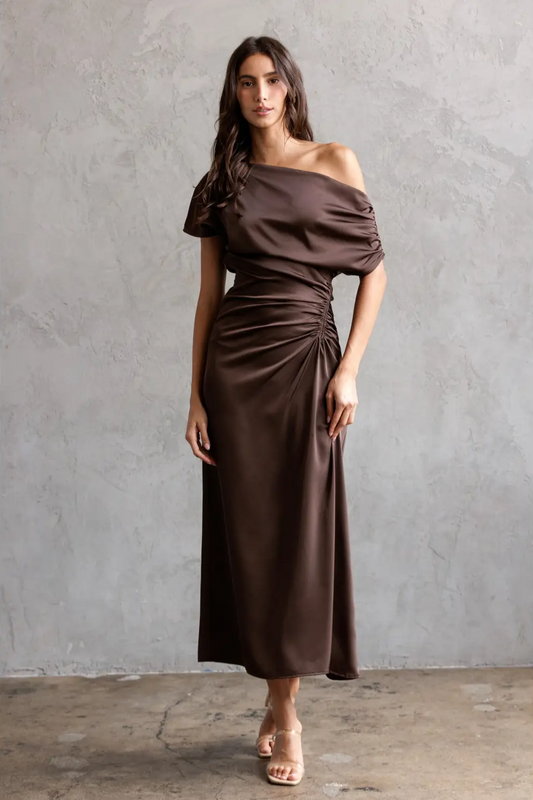 Chocolate Satin Dress