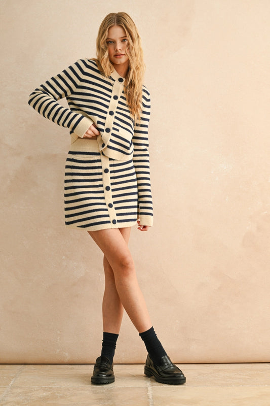 Striped Knitted Skirt