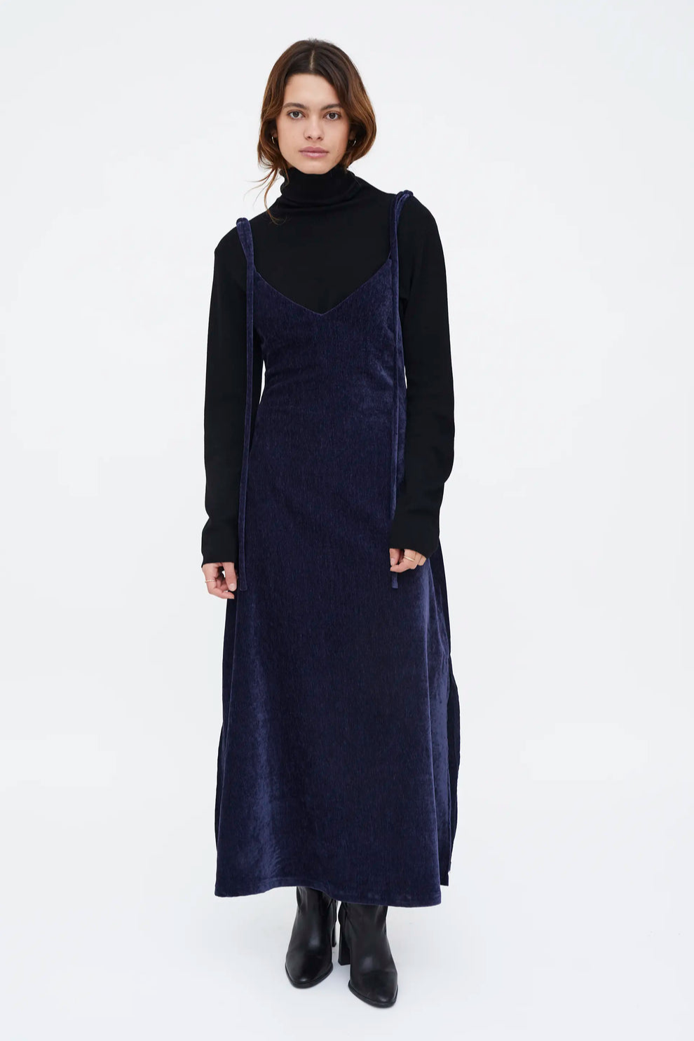 Blue Velvet Dress