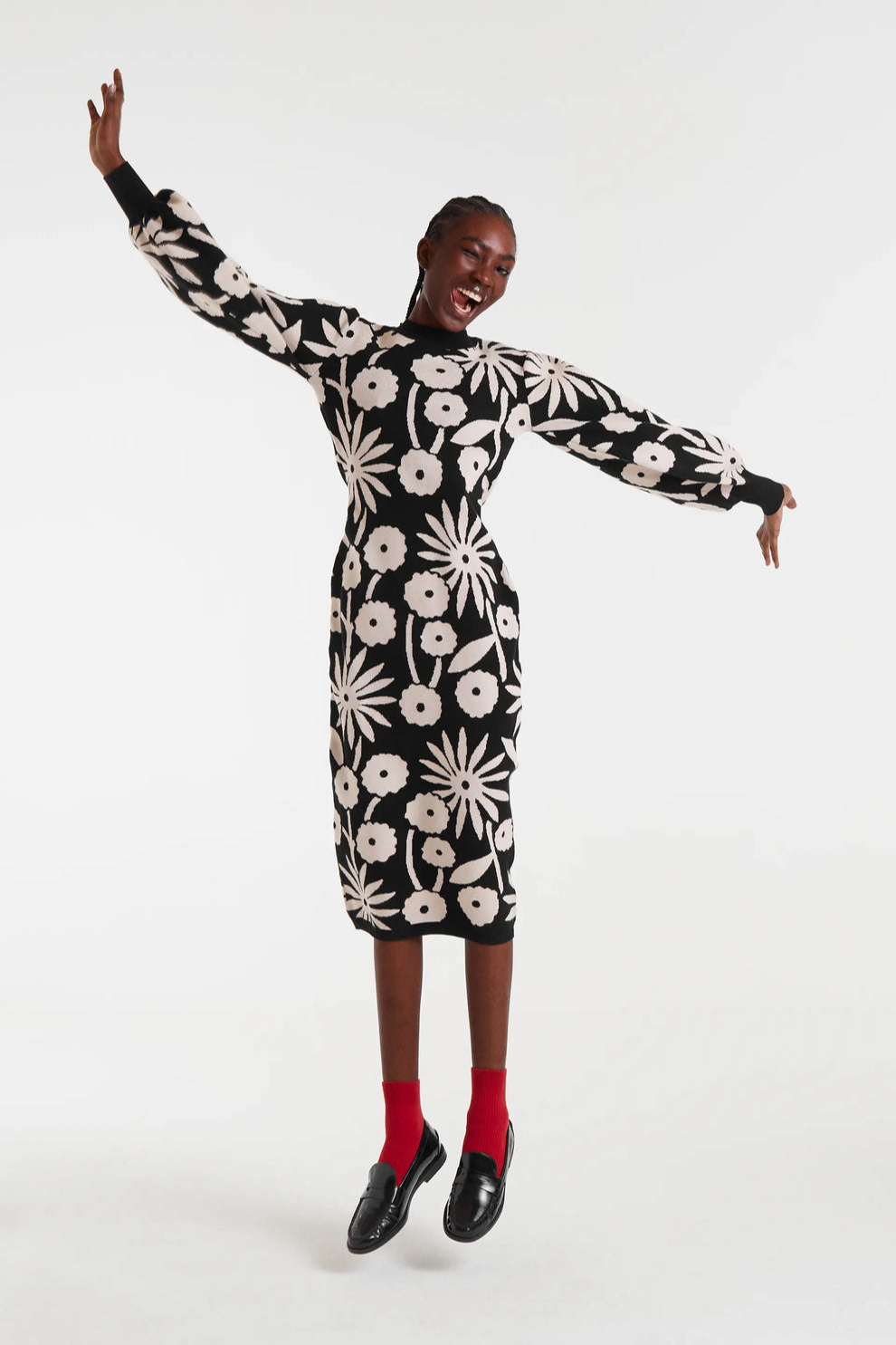 Jacquard Sweater Dress