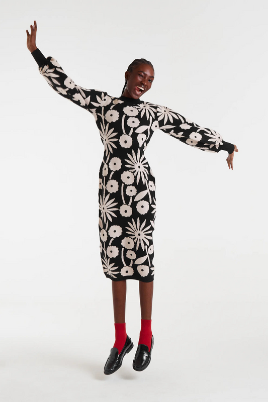Jacquard Sweater Dress