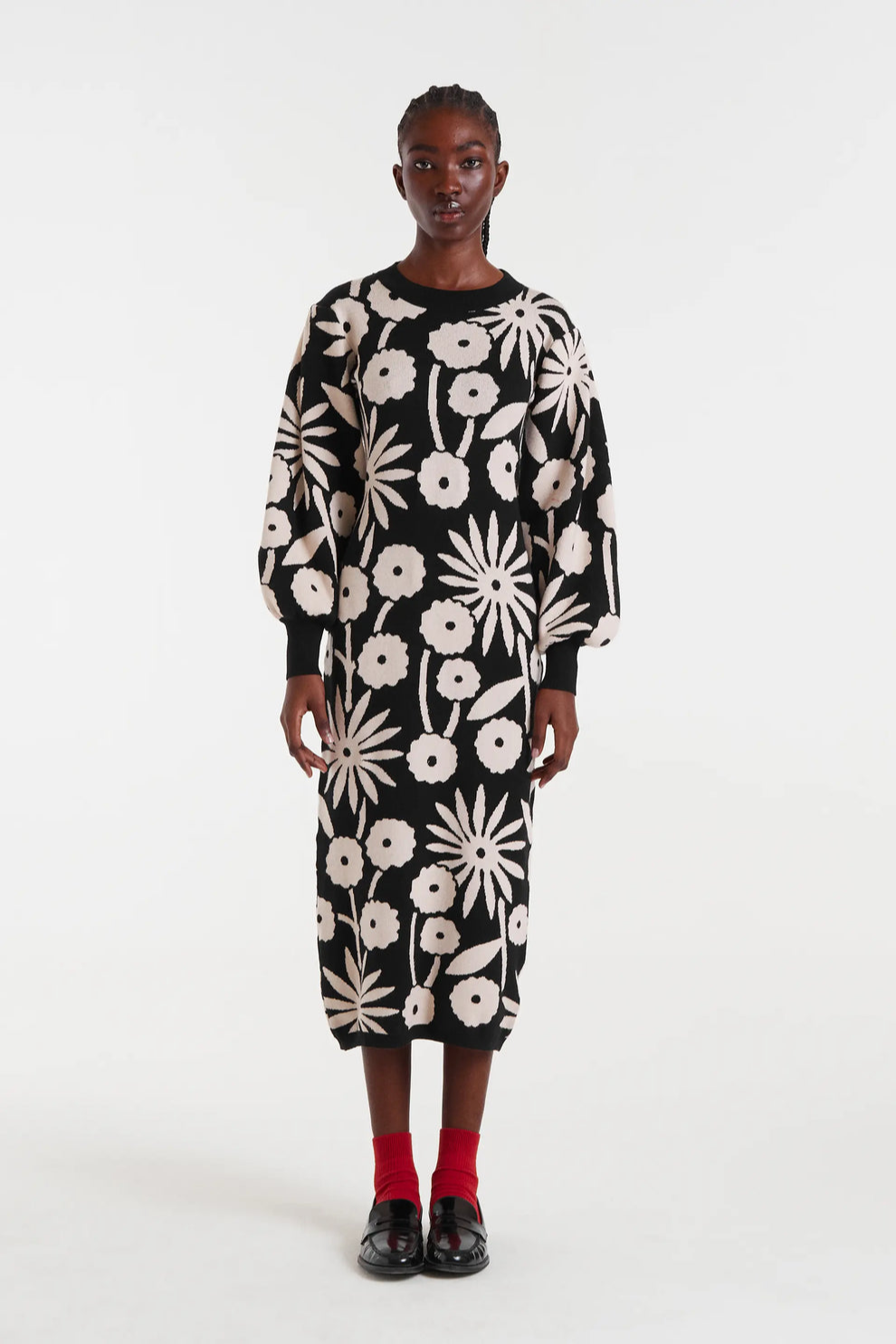 Jacquard Sweater Dress