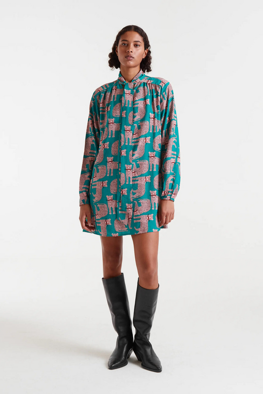 Onca Print Tie Dress