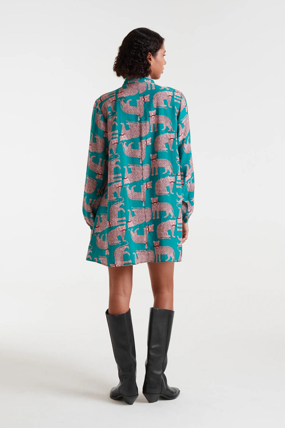Onca Print Tie Dress