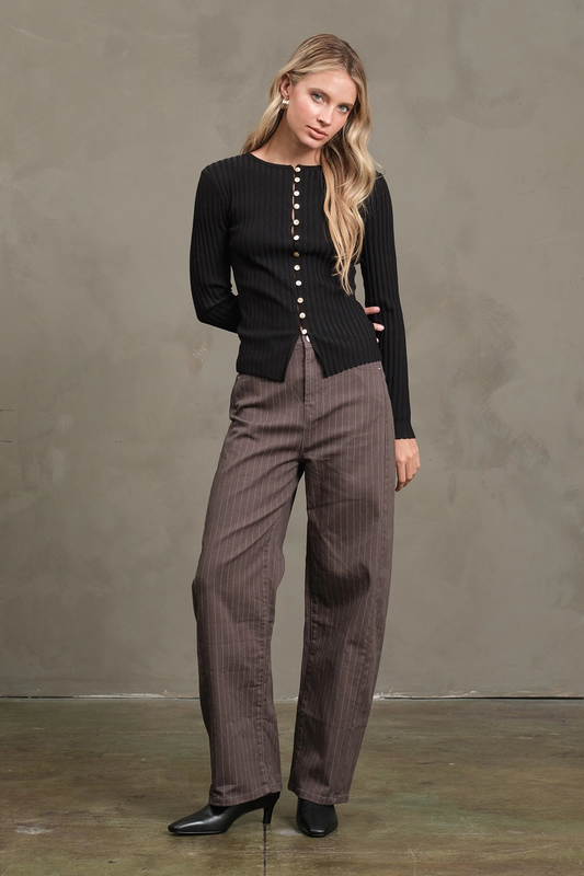 Pinstripe Barrel Pant