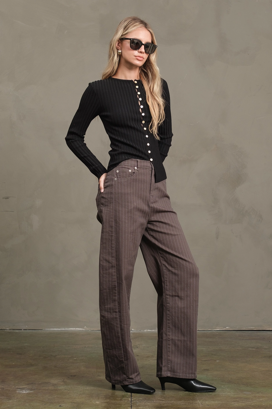 Pinstripe Barrel Pant