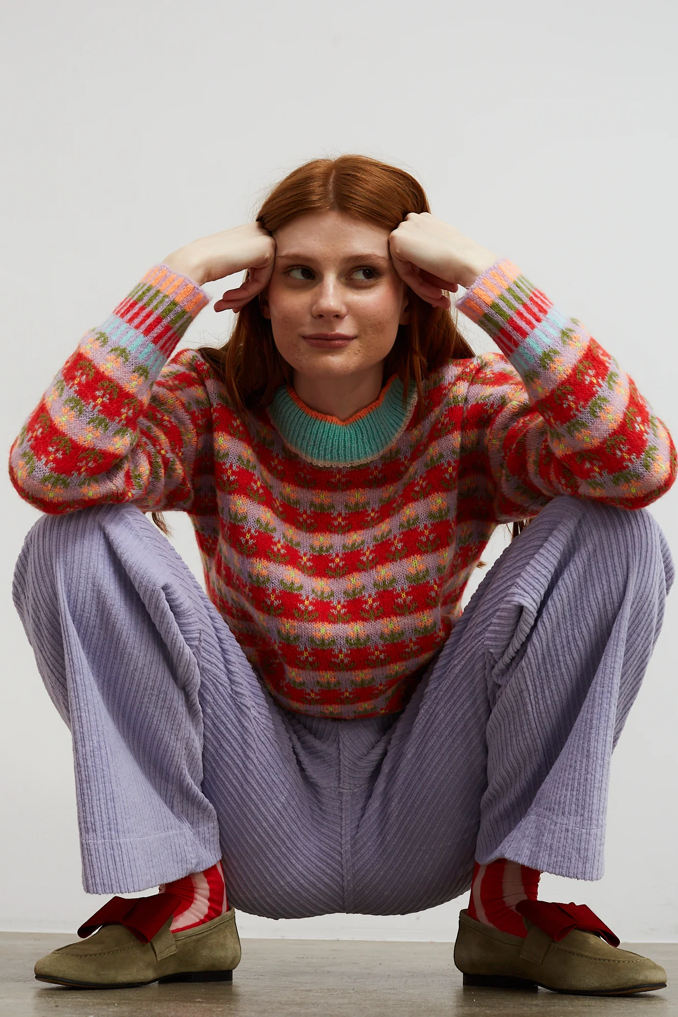 Red Blossom Sweater
