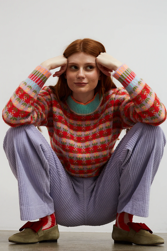 Red Blossom Sweater