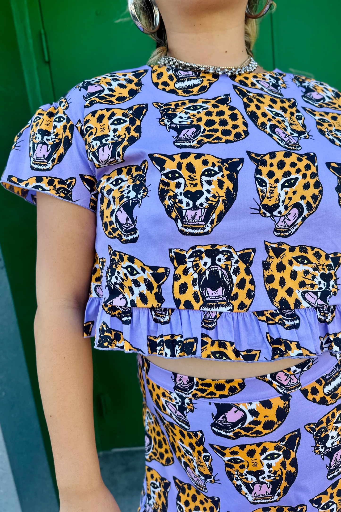 Gail Top Cheetah Head