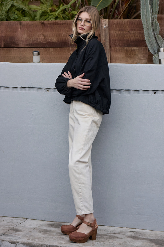 High Neck Button Up Jacket