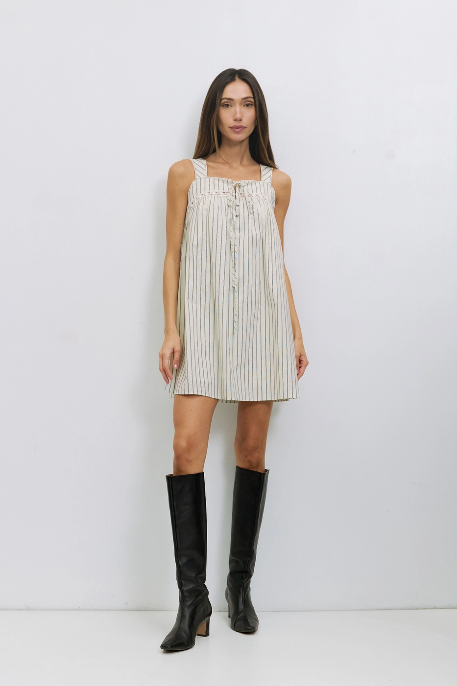 pinstripe dress Harper Pinstripe Dress – doubledutchboutique