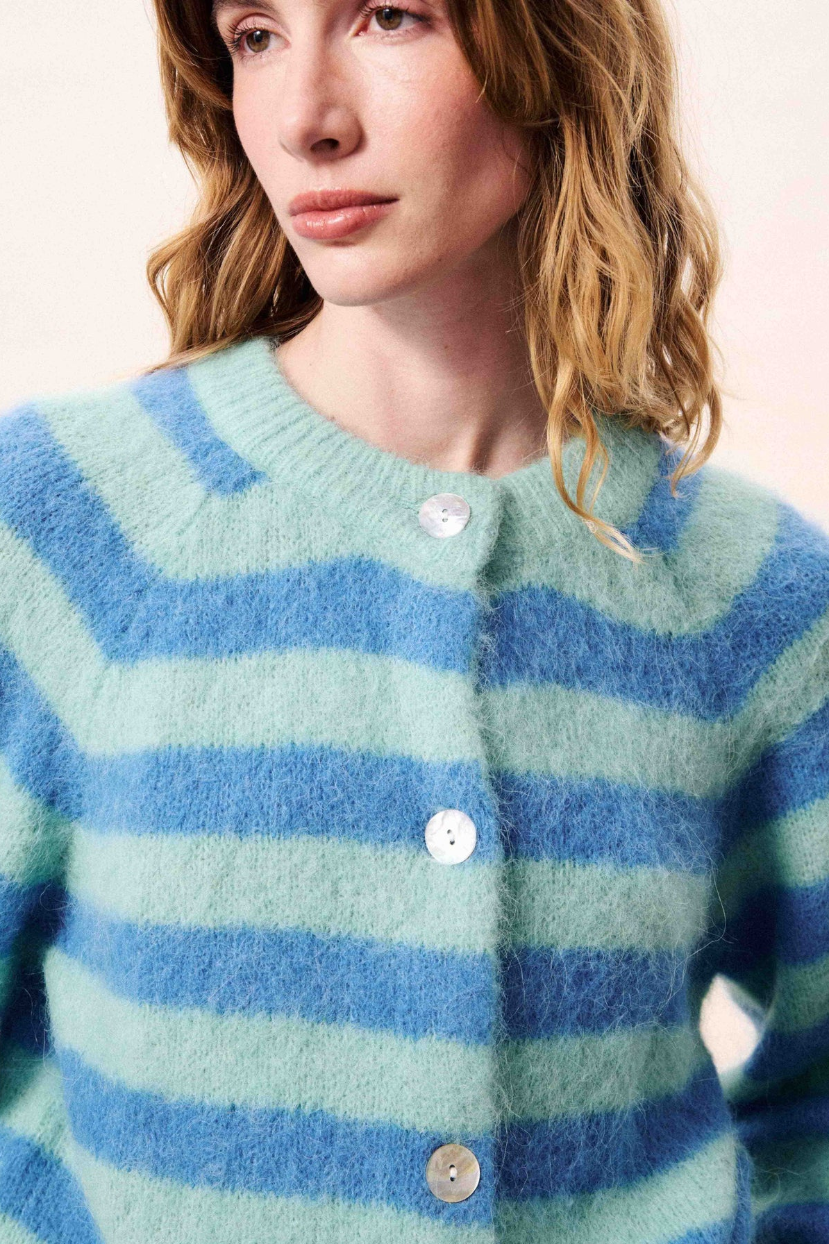 Striped Azur Cardigan