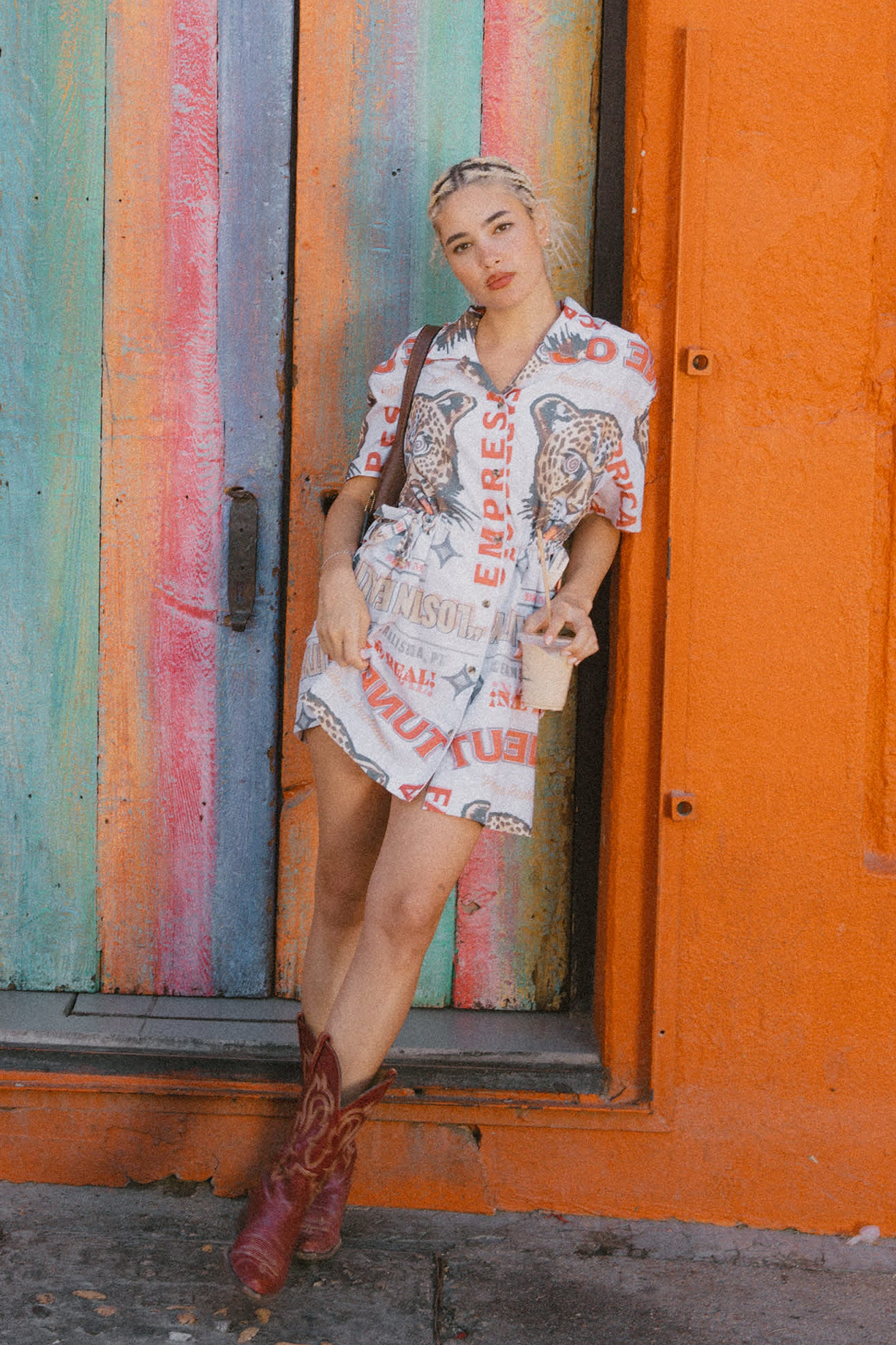 Side Cinch Tiger Dress