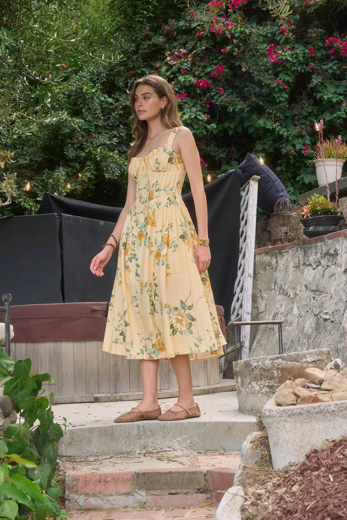 Corseted Spring Midi Dress