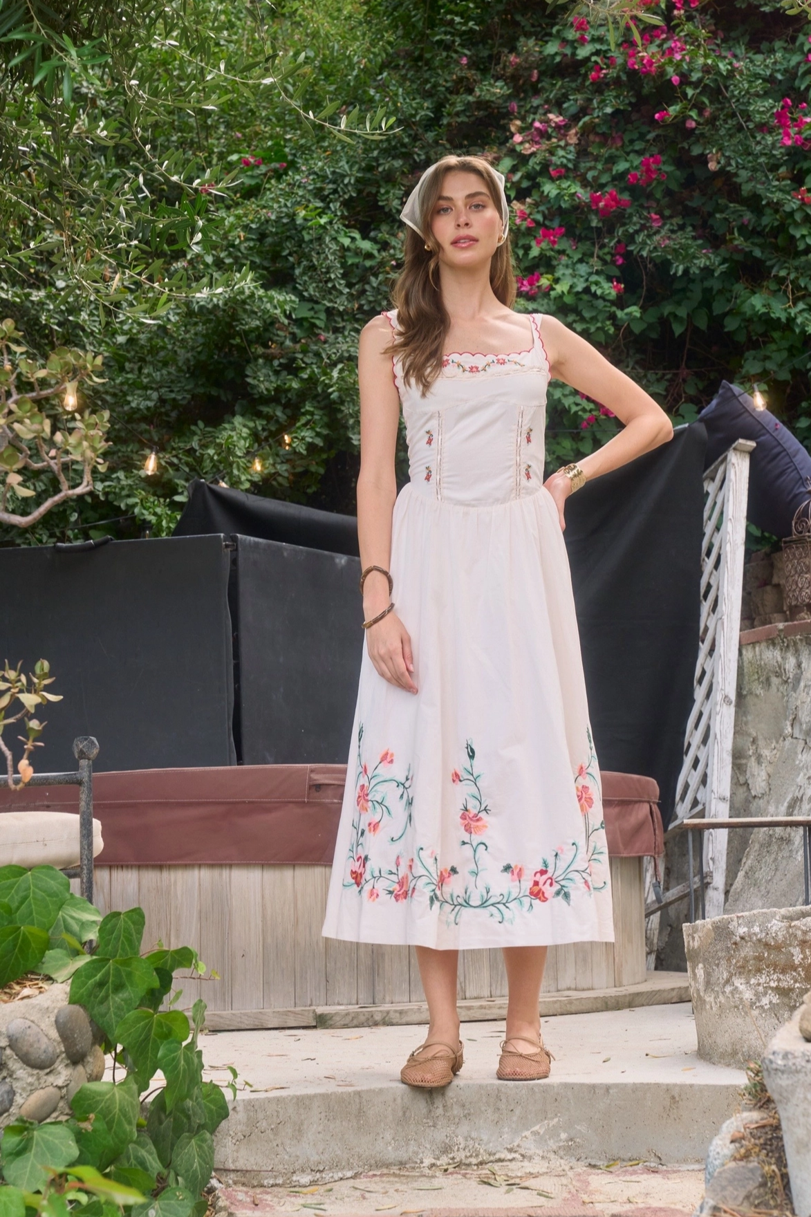 Embroidered Cotton Dress