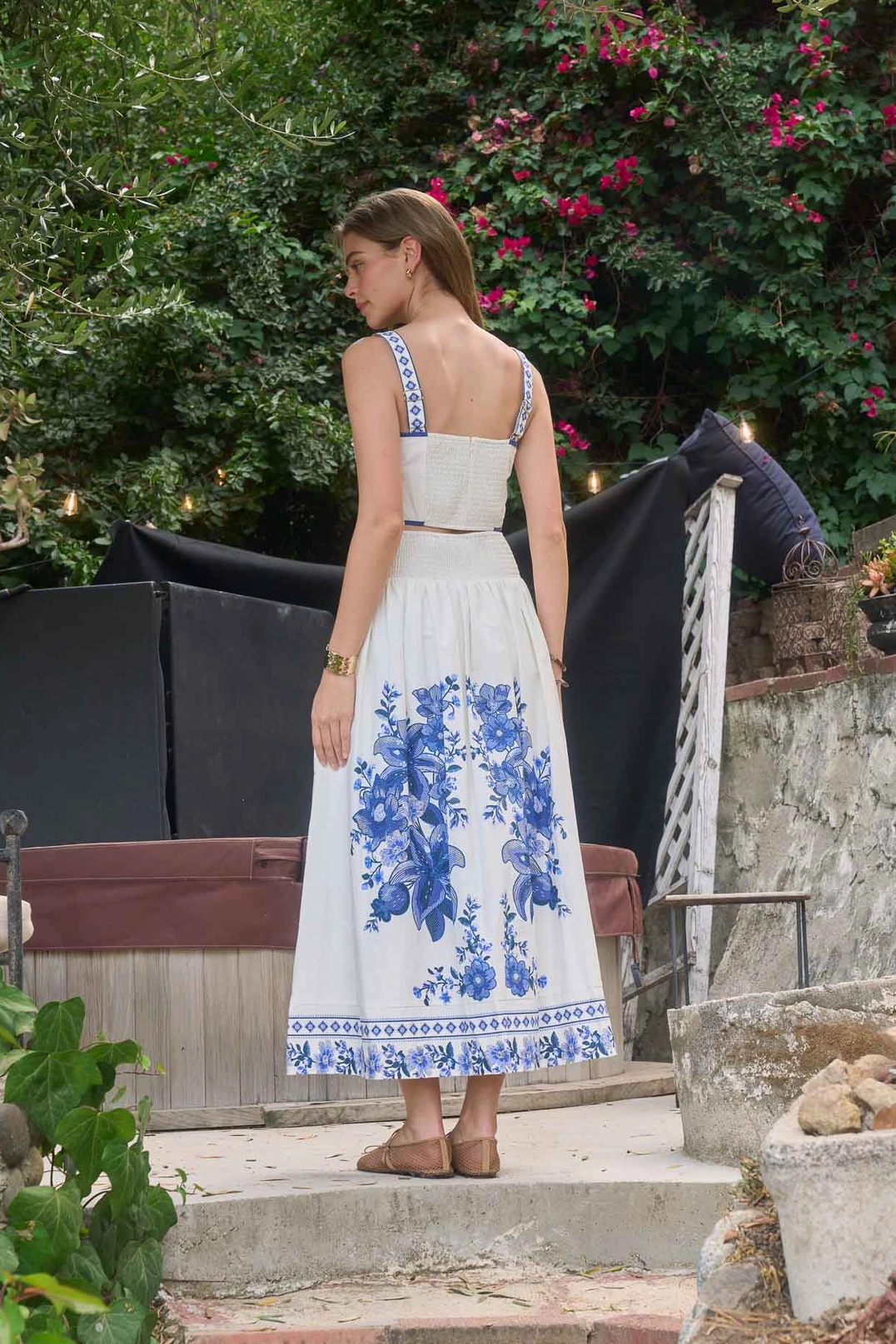 Floral Border Skirt