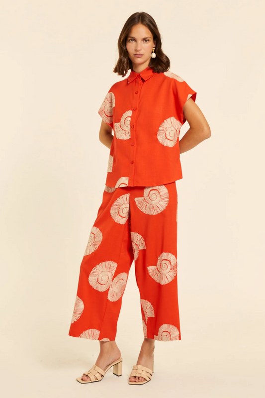 Seashell Embroidery Blouse