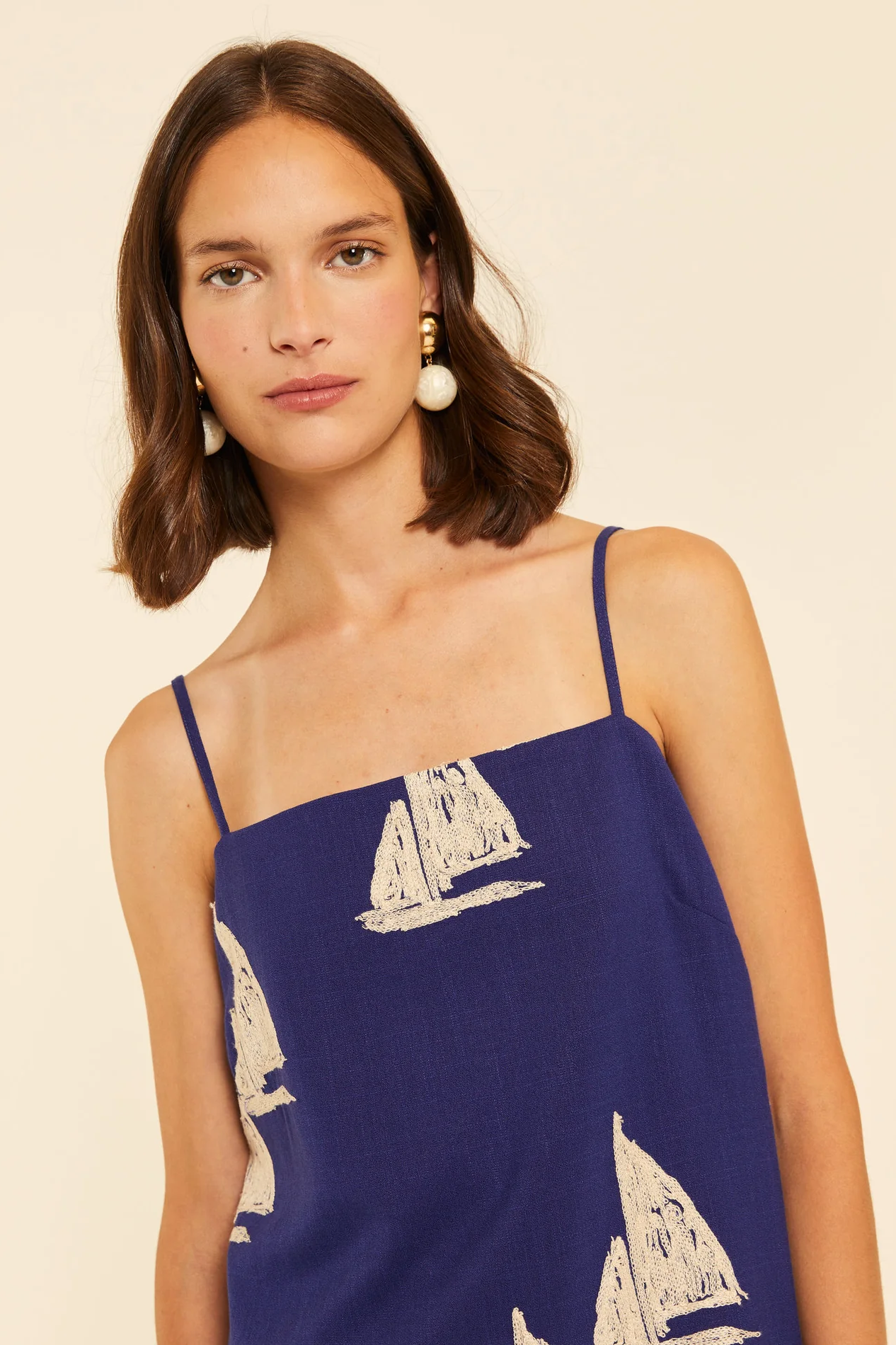Boat Embroidery Dress